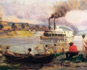 托马斯 波洛克 安舒茨 : Steamboat on the Ohio